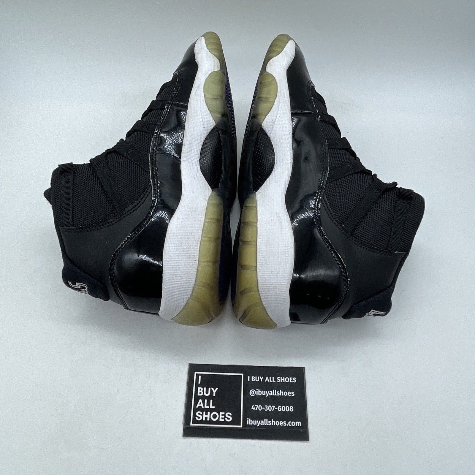 Size 7Y - Air Jordan 11 Retro High Space Jam Black Suede Leather (378038-003)
