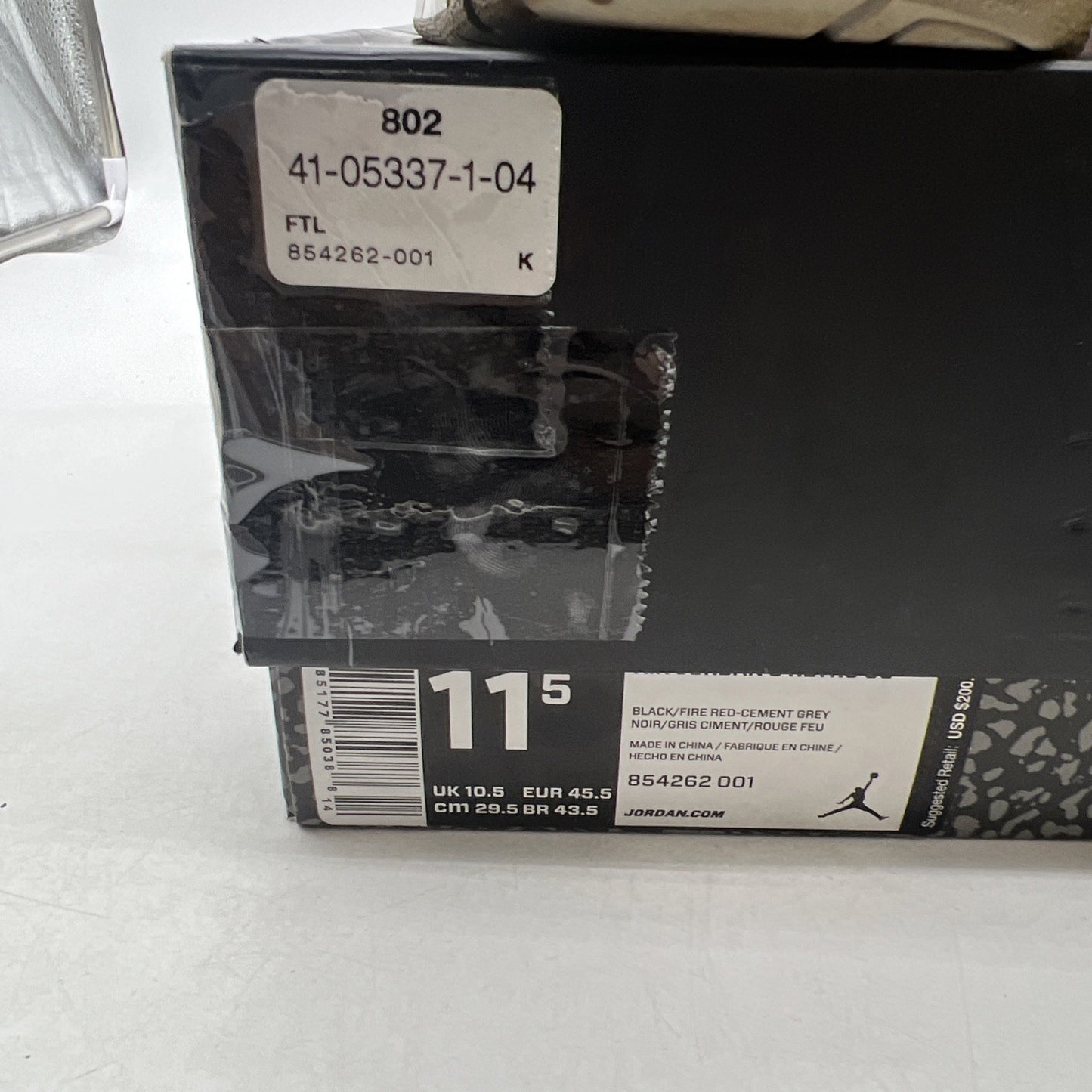 Size 11.5 - Air Jordan 3 Retro OG Mid Black Cement (854262-001)