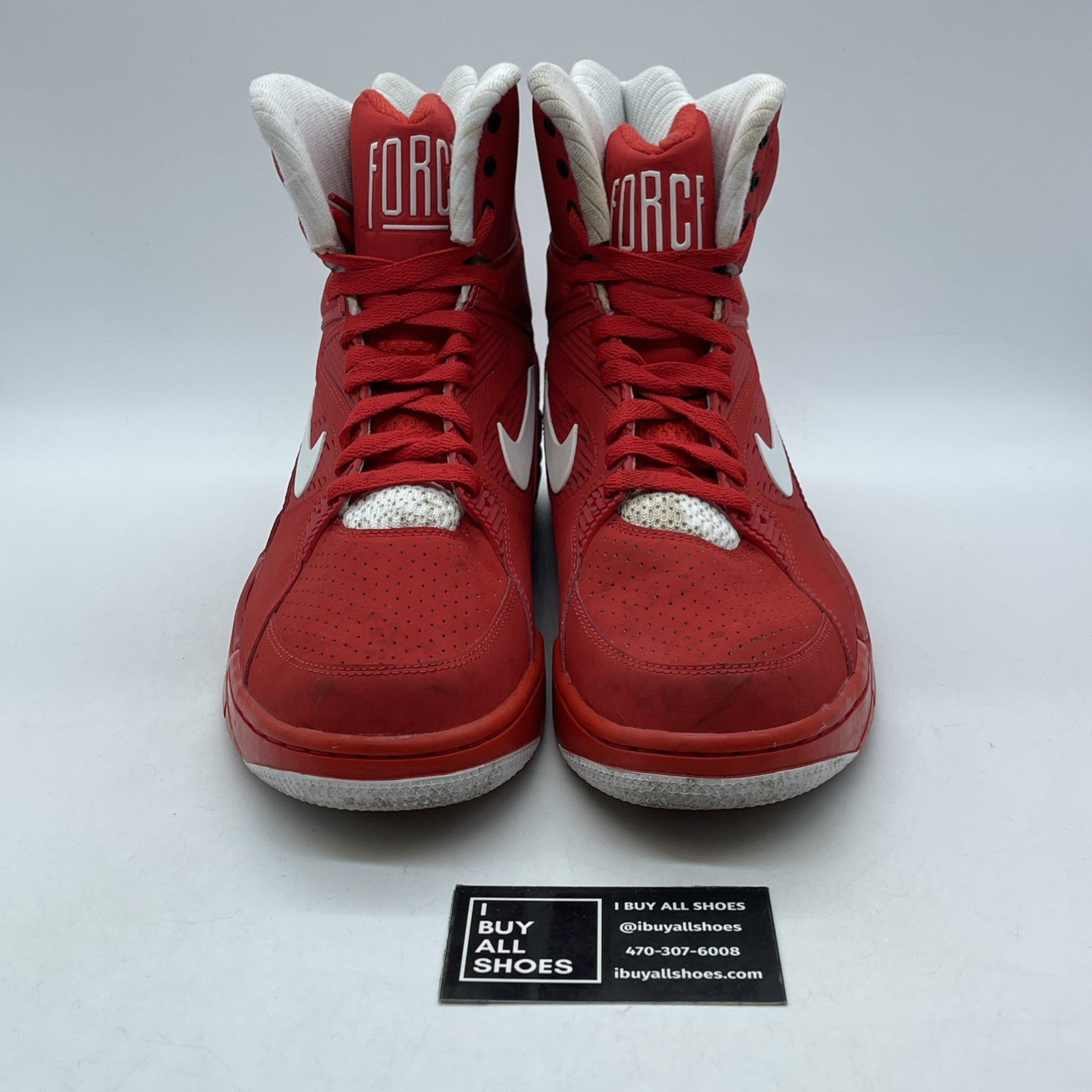 Size 9.5 - Nike Air Command Force University Red White Suede (684715-600)