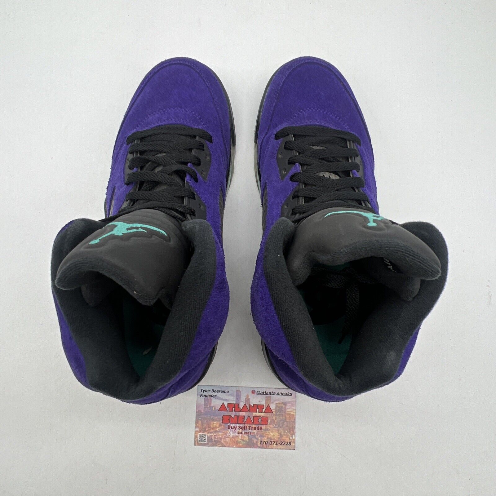 Size 10 - Jordan 5 Retro Alternate Grape 2020 Black Aqua Purple Suede