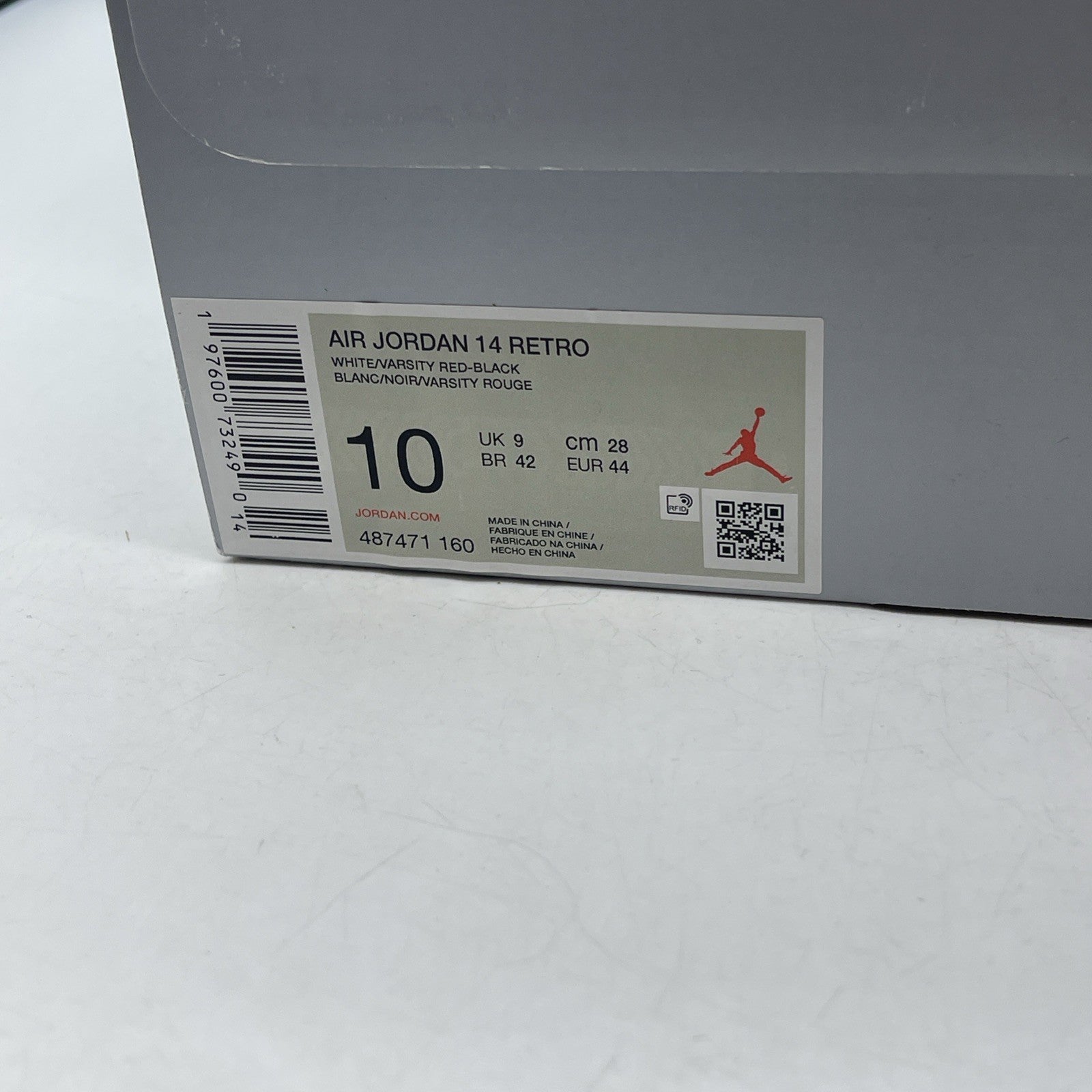 Size 10 - Air Jordan 14 Retro 2024 Black Toe (487471-160)