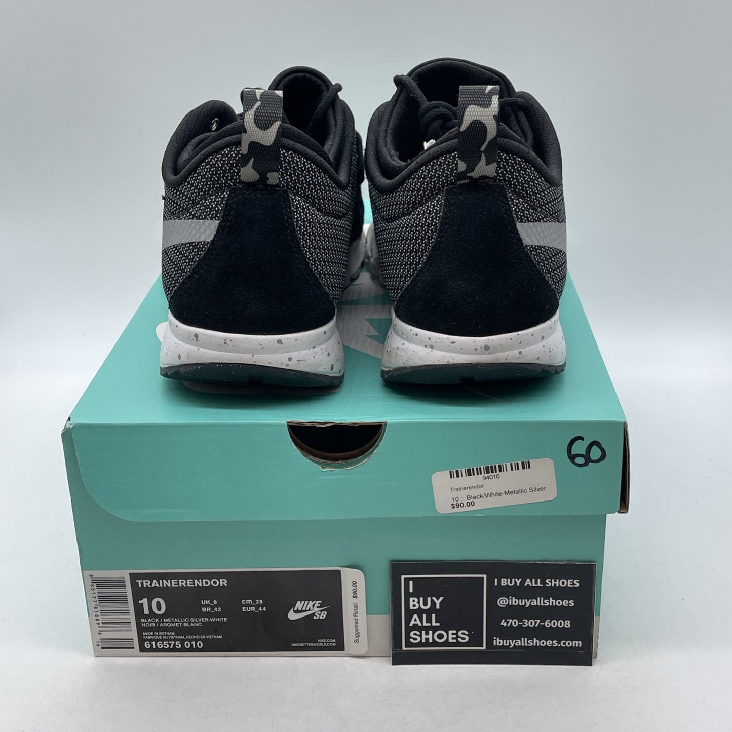 Size 10 - Nike SB Trainernedor Gray (616575-010)