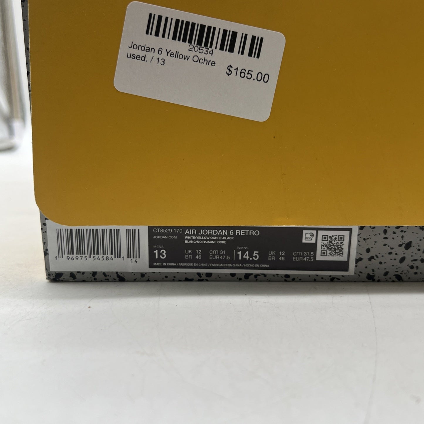 Size 13 - Air Jordan 6 Retro Yellow Ochre (CT8529-170)