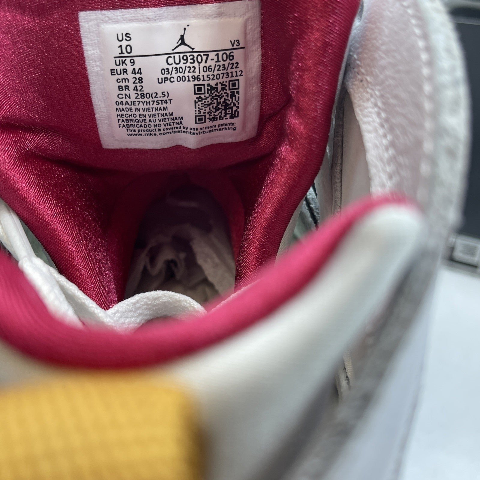 Size 10 - Air Jordan 7 Cardinal 2022 (CU9307106)