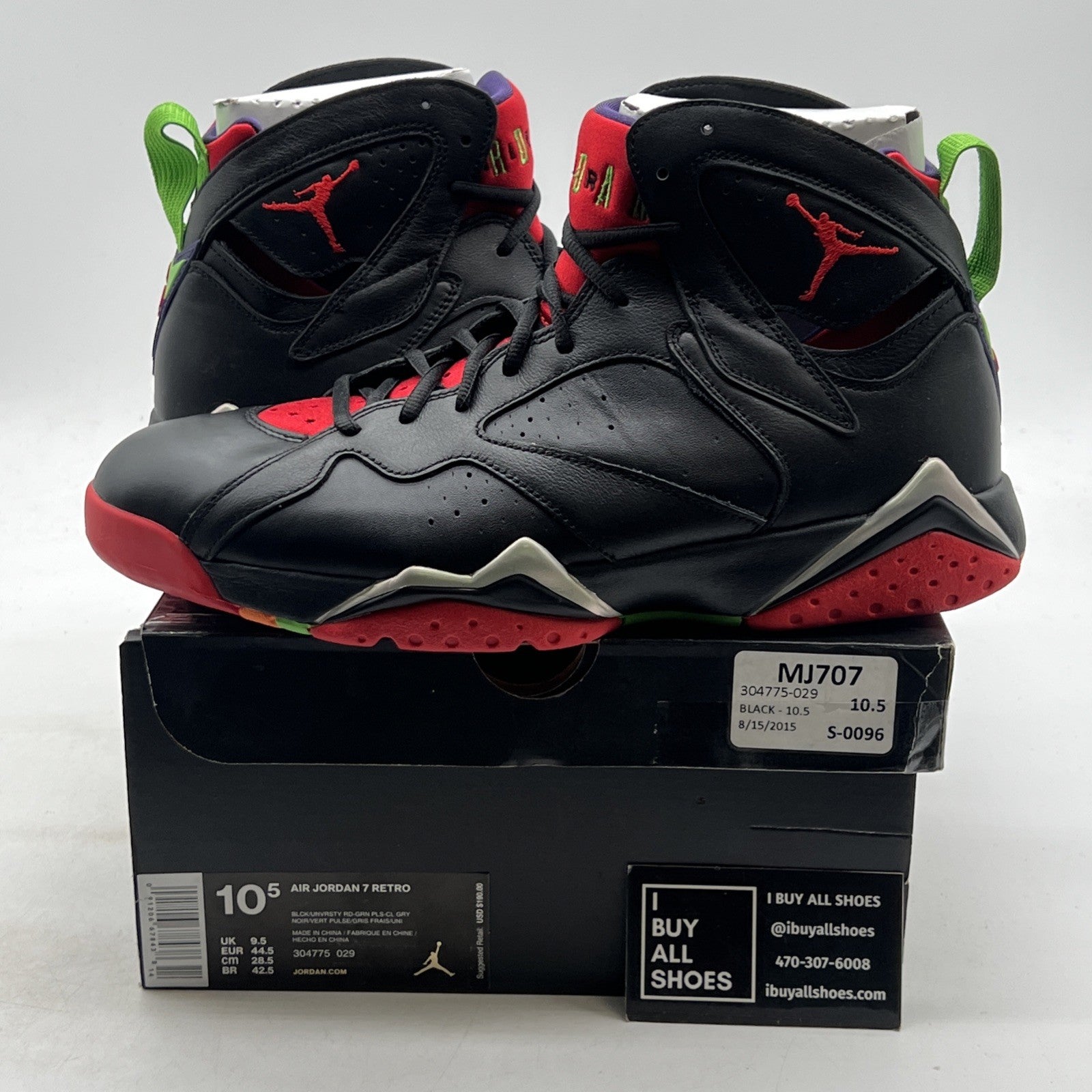 Size 10.5 - Air Jordan 7 Retro Marvin the Martian (304775-029)