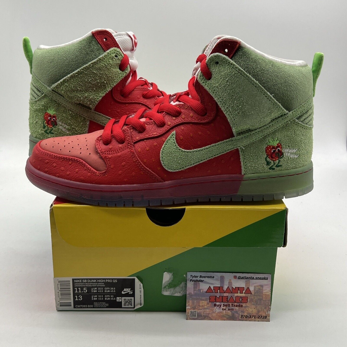 Size 11.5 - Nike SB Dunk High Strawberry Cough (CW7093-600)