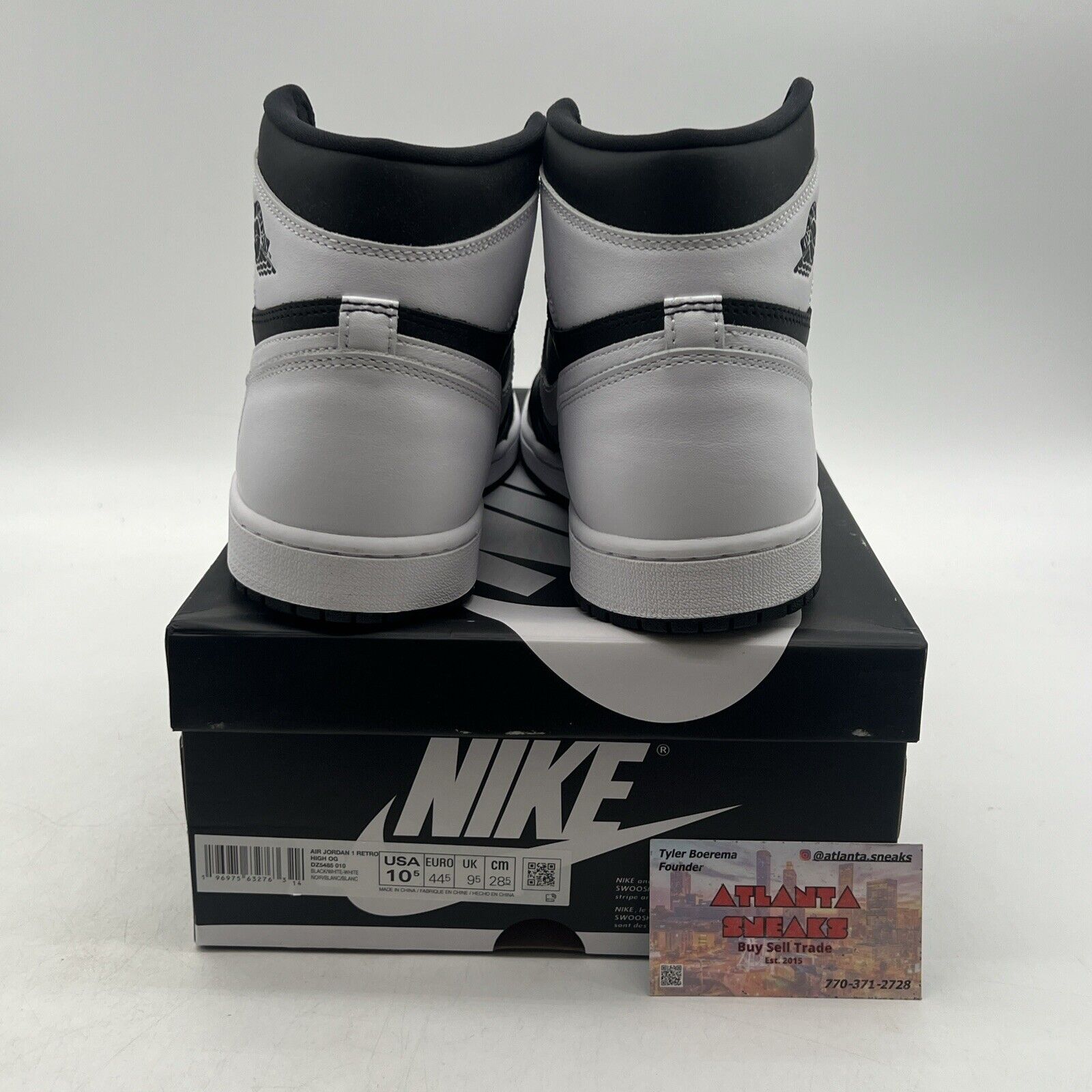 Size 10.5 - Air Jordan 1 Retro OG High Black White 2.0 (DZ5485-010)