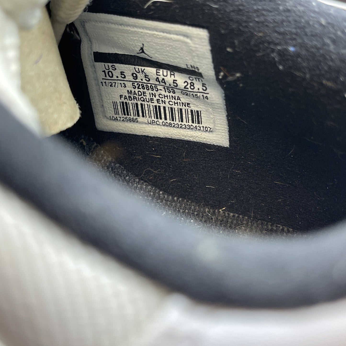 Size 10.5 - Air Jordan 11 Retro Low Concord Black White Leather (528895-153)