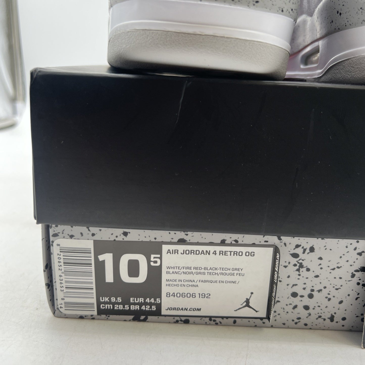 Size 10.5 - Air Jordan 4 Retro OG Mid White Cement (840606-192)