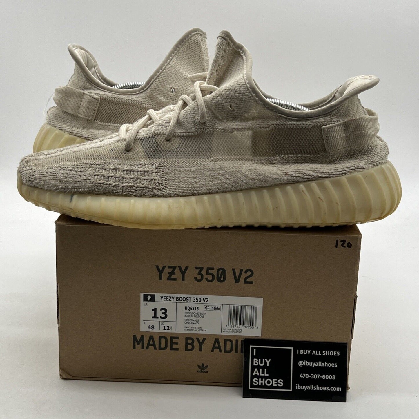 Size 13 - adidas Yeezy Boost 350 V2 Low Bone (HQ6316)