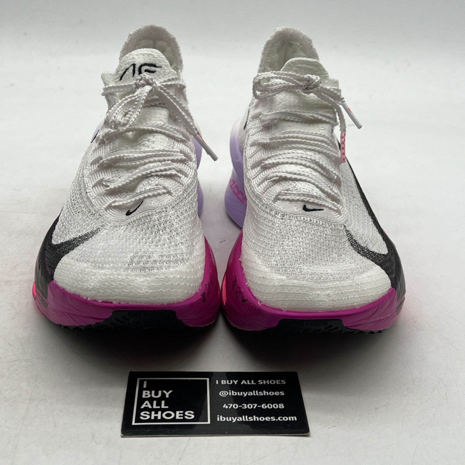 Size 8.5 - Nike Air Zoom Alphafly NEXT% 3 White Vivid Grape W (FD8315-100)
