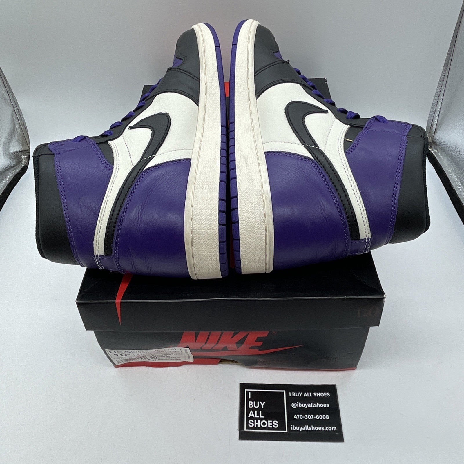 Size 10.5 - Air Jordan 1 Retro OG High Court Purple Leather (555088-501)