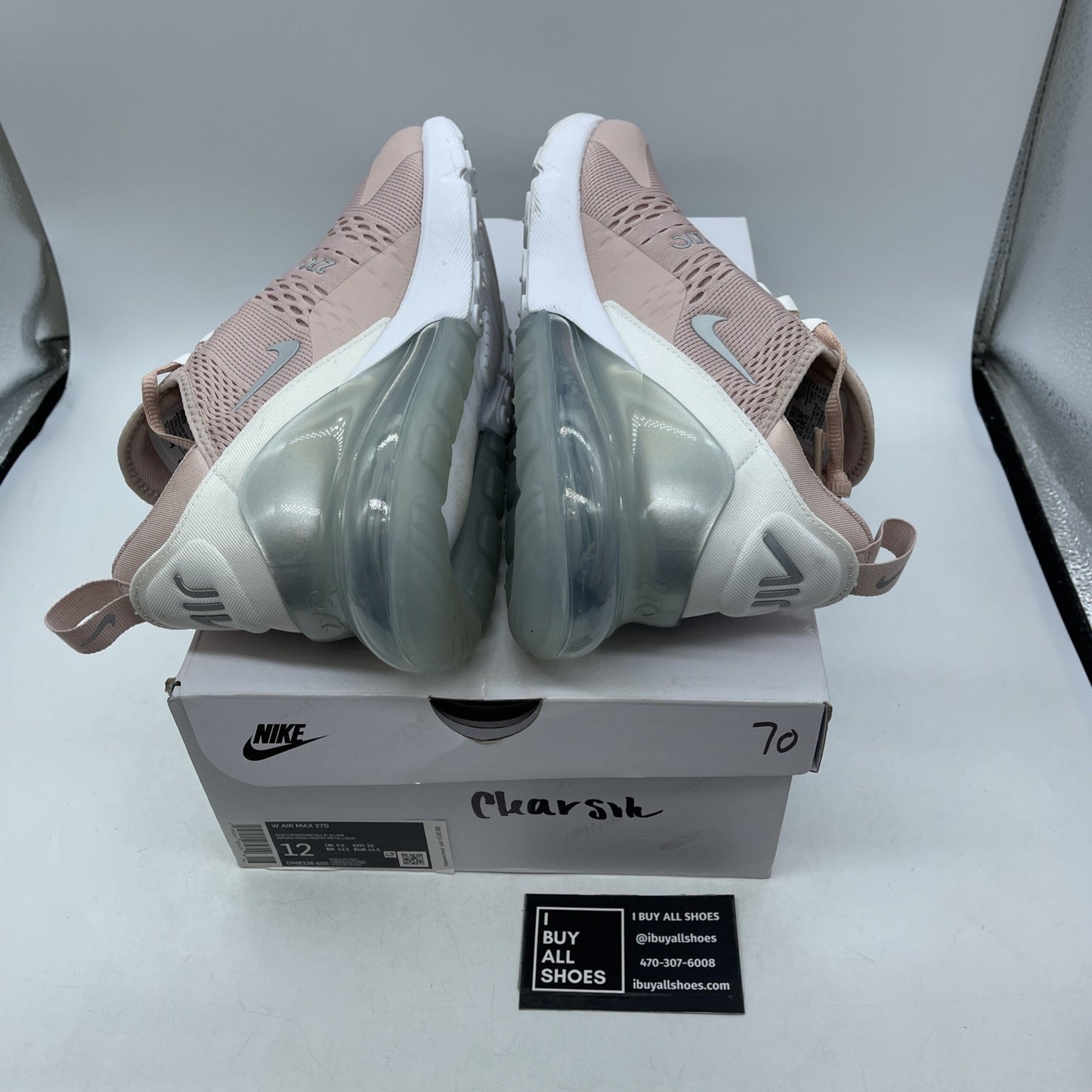 Size 12W - Nike Air Max 270 Pink Oxford Metallic Silver (DM8326-600)
