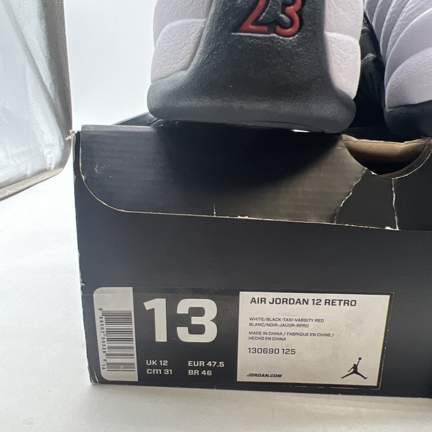 Size 13 - Air Jordan 12 Retro taxi release 2013 (130690-125)