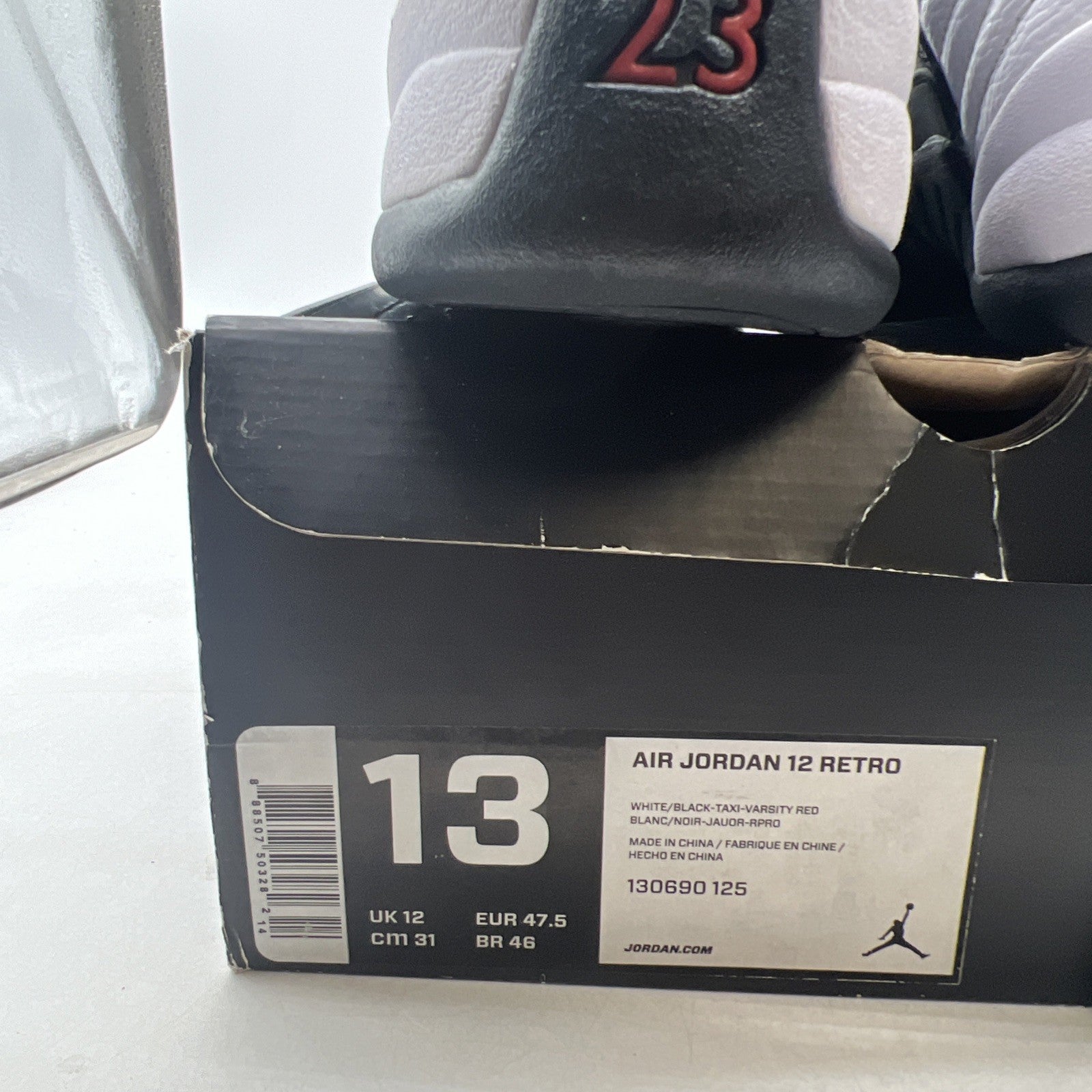 Size 13 - Air Jordan 12 Retro taxi release 2013 (130690-125)