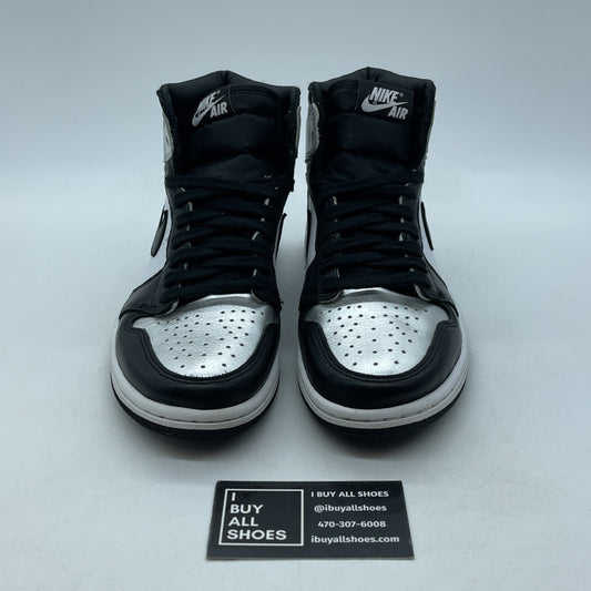 Size 6.5 - Jordan 1 High OG Metallic Silver Black Leather (CD0461-001)
