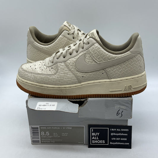 Size 8.5W - Nike Air Force 1 Premium Low 112 Brown Leather (616725-112)