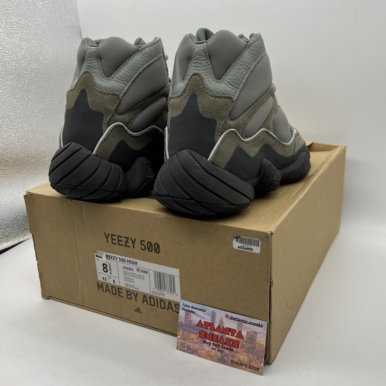 Size 8.5 - adidas Yeezy 500 High Mist Grey (GY0393)