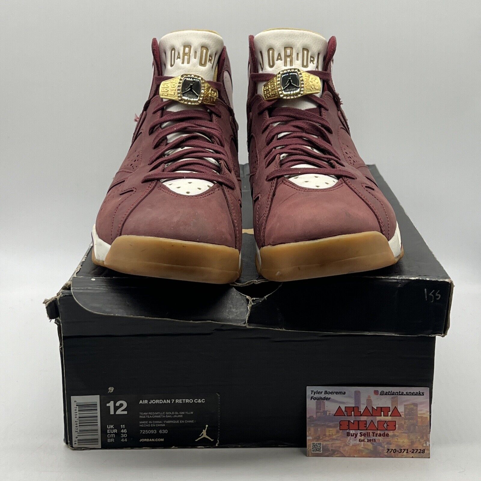 Size 12 - Air Jordan 7 Retro Cigar White Maroon Gum Gold (725093-630)