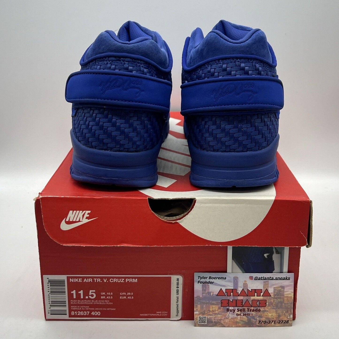 Size 11.5 - Nike Air Trainer V Cruz Rush Blue 2016 Brand New Og All