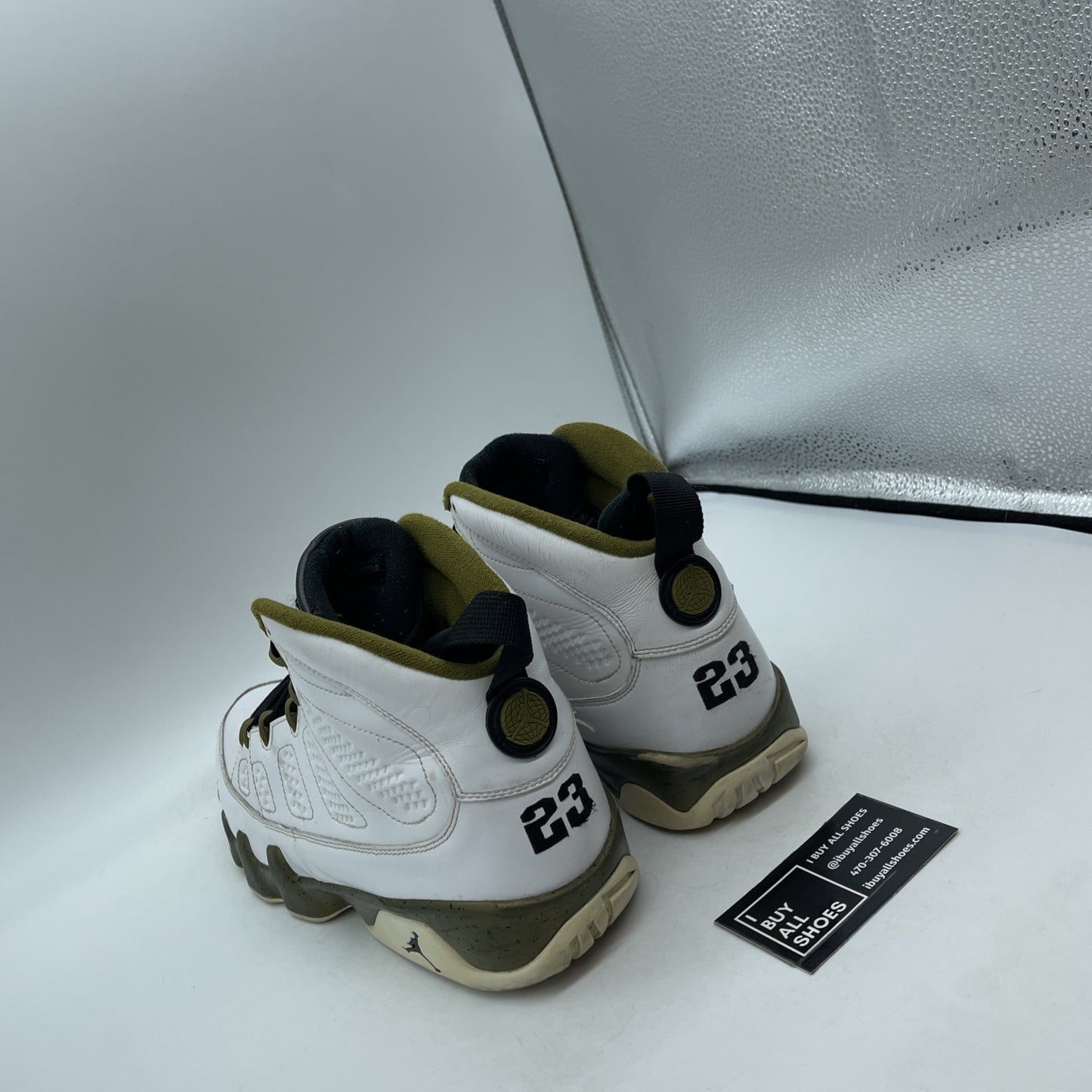 Size 11.5 - Air Jordan 9 Retro Statue White Green Leather (302370-109)