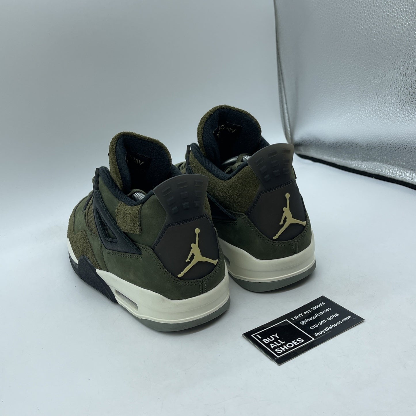 Size 9.5 - Jordan 4 SE Retro Low Craft - Olive Black Suede Leather (FB9927-200)