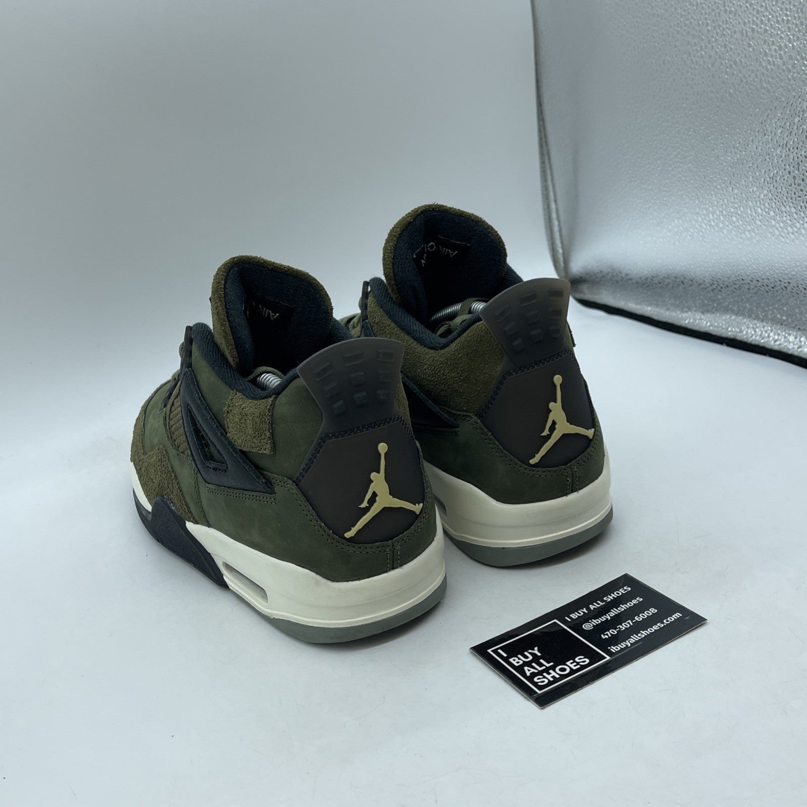Size 9.5 - Jordan 4 SE Retro Low Craft - Olive Black Suede Leather (FB9927-200)