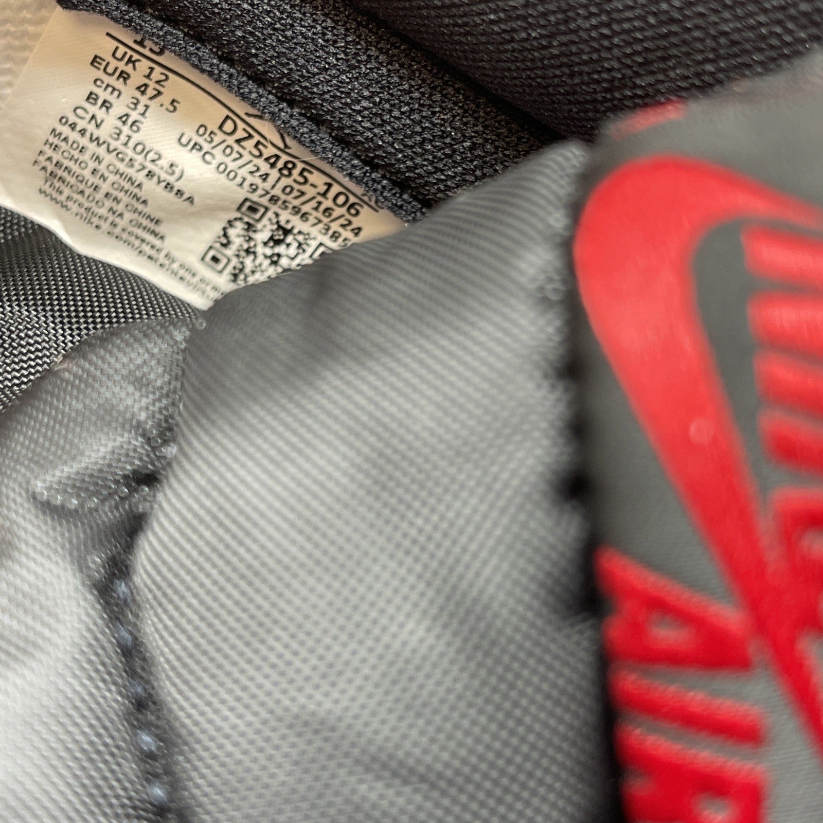 Size 13 - Air Jordan 1 Retro OG High Black Toe Reimagined (DZ5485-106)