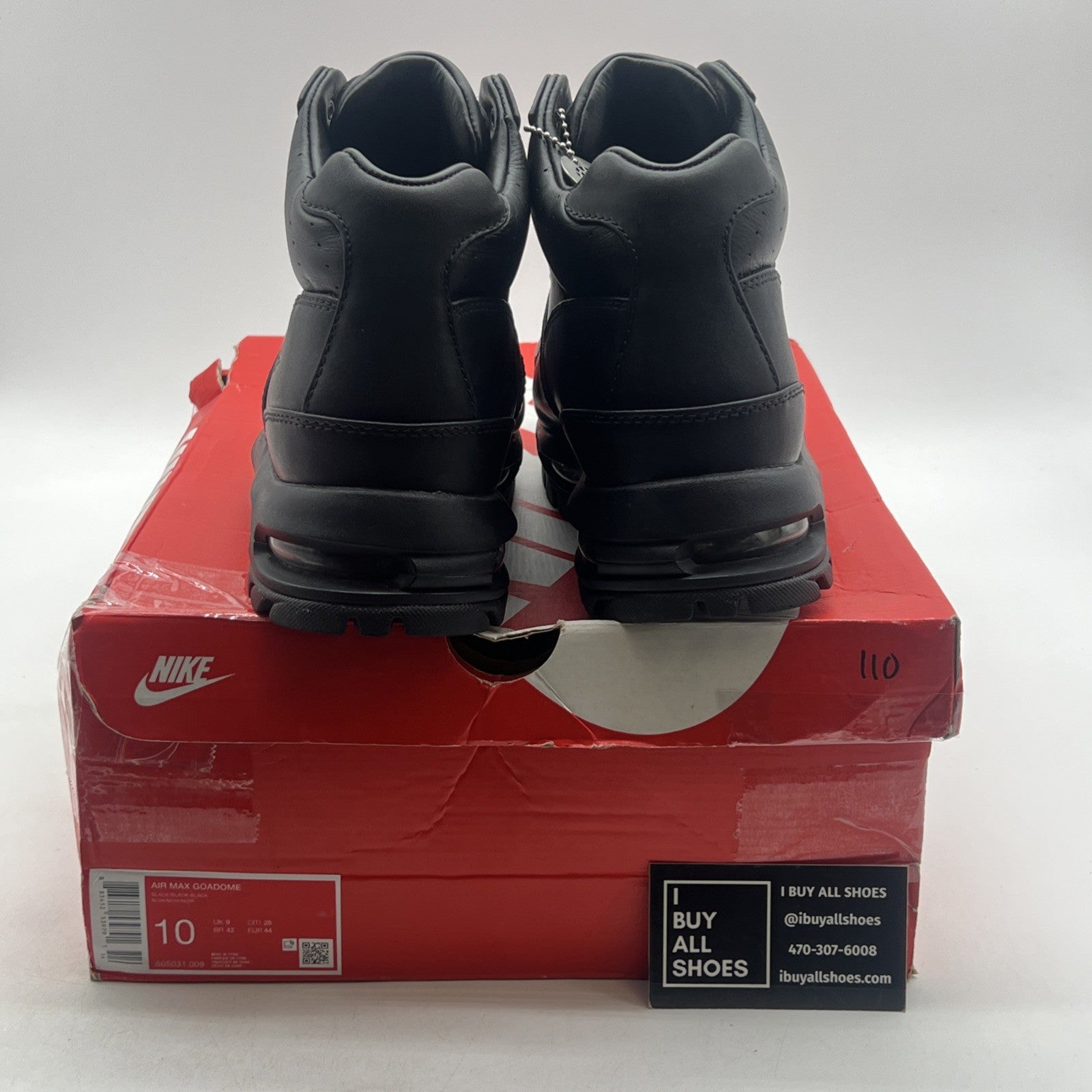 Size 10 - Nike Air Max Goadome ACG Triple Black 2016 (865031-009)
