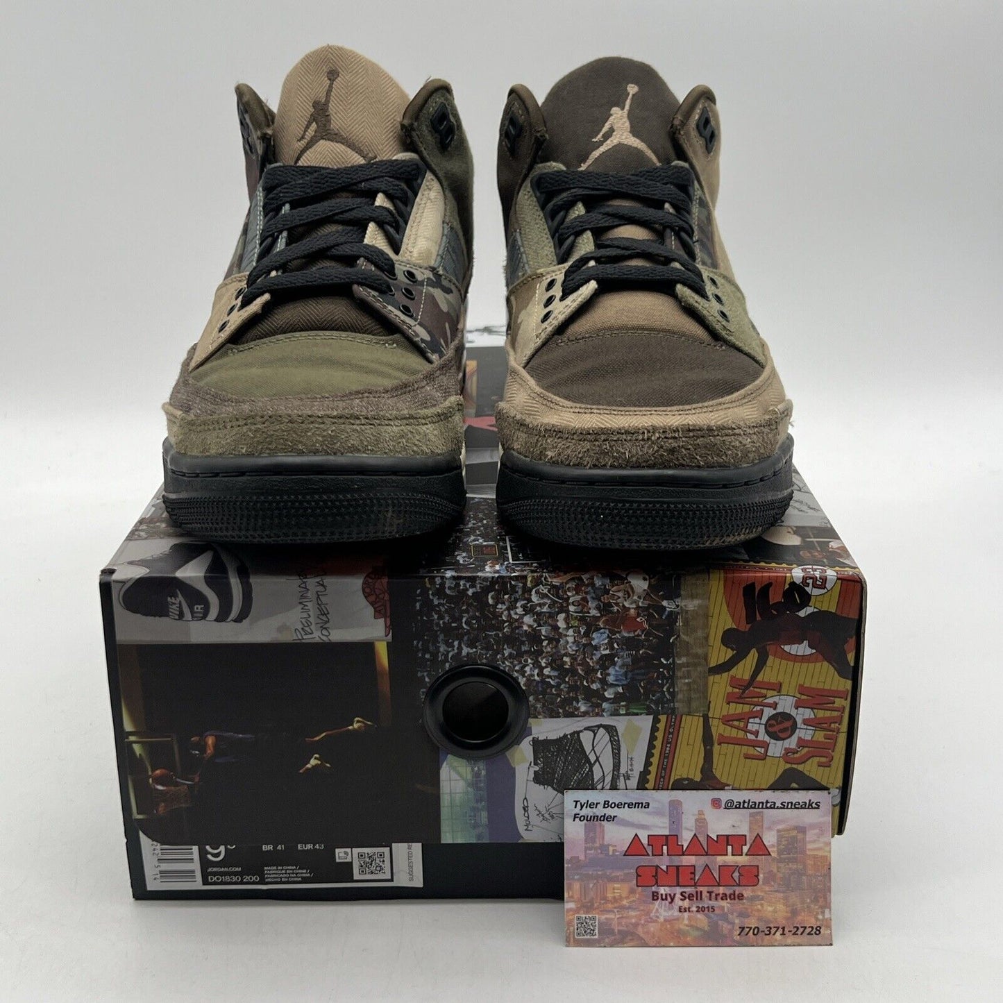 Size 9.5 - Jordan 3 Retro Patchwork 2021 Brown Black Green (DO1830-200)