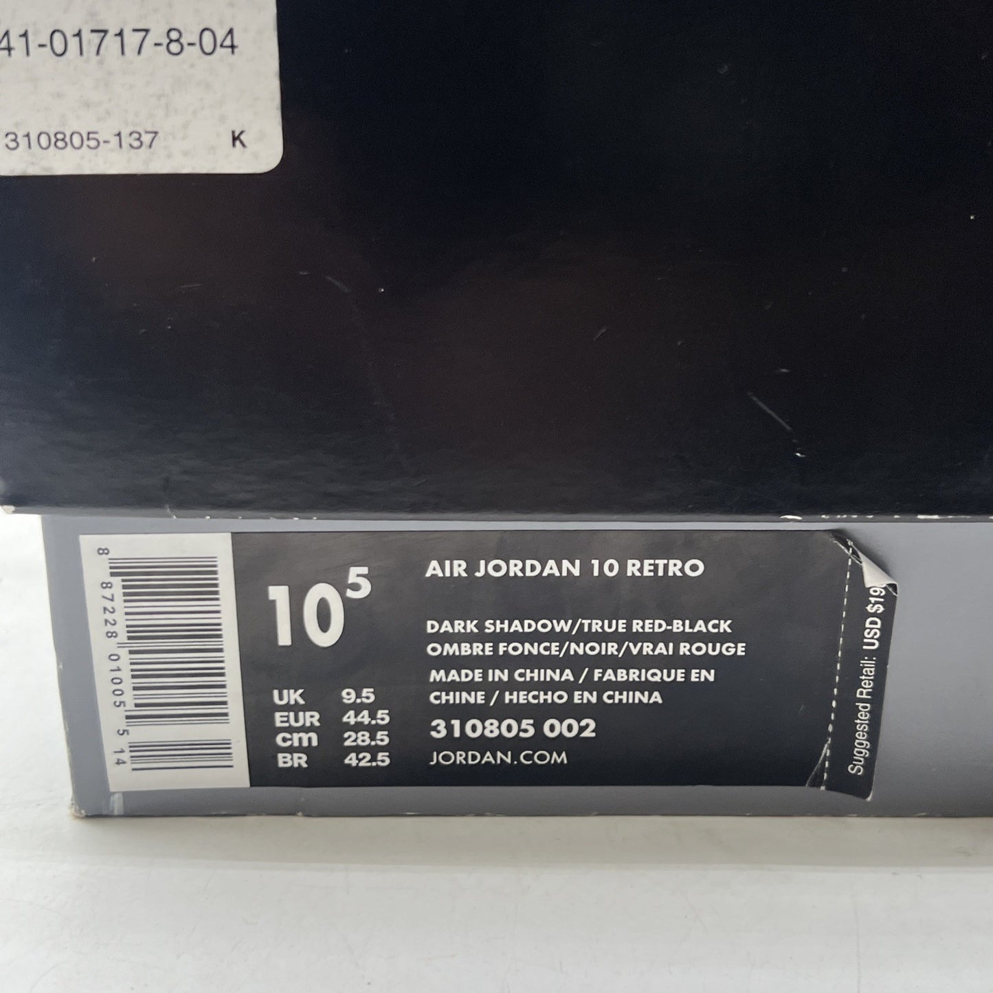 Size 10.5 - Air Jordan 10 Retro 2018 Shadow (310805-002)