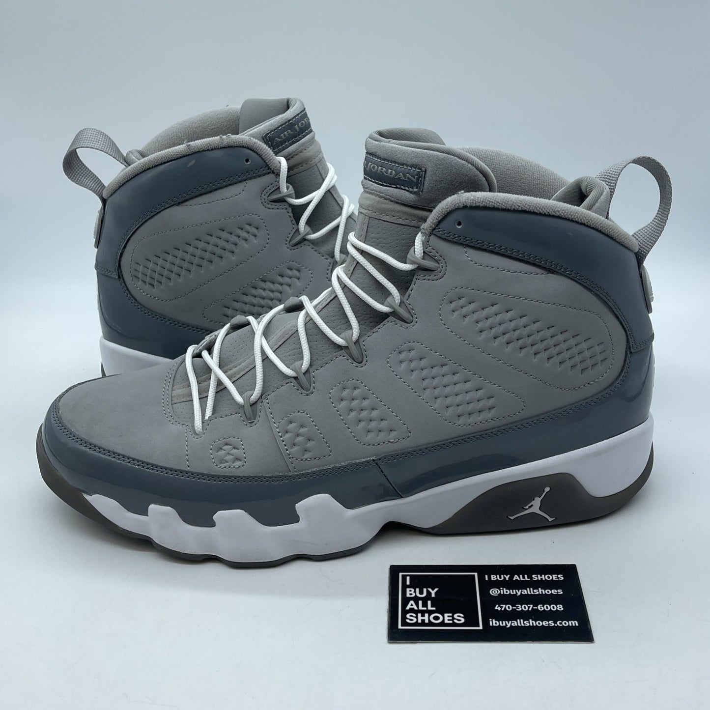 Size 13 - Air Jordan 9 Retro 2012 Cool Grey Suede Leather (302370-015)