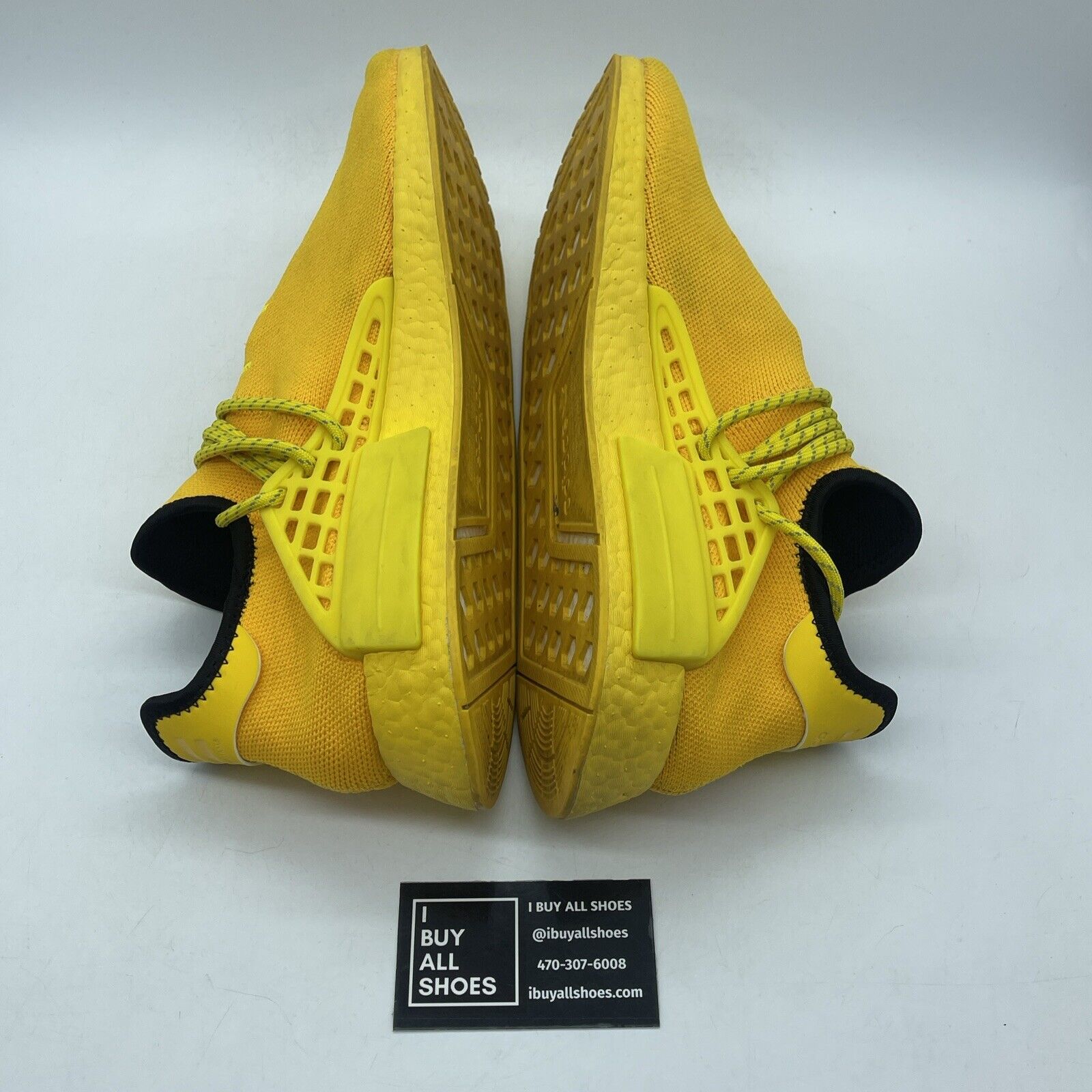 Size 12 - adidas Pharrell x NMD Human Race Yellow Black Suede Leather (GY0091)