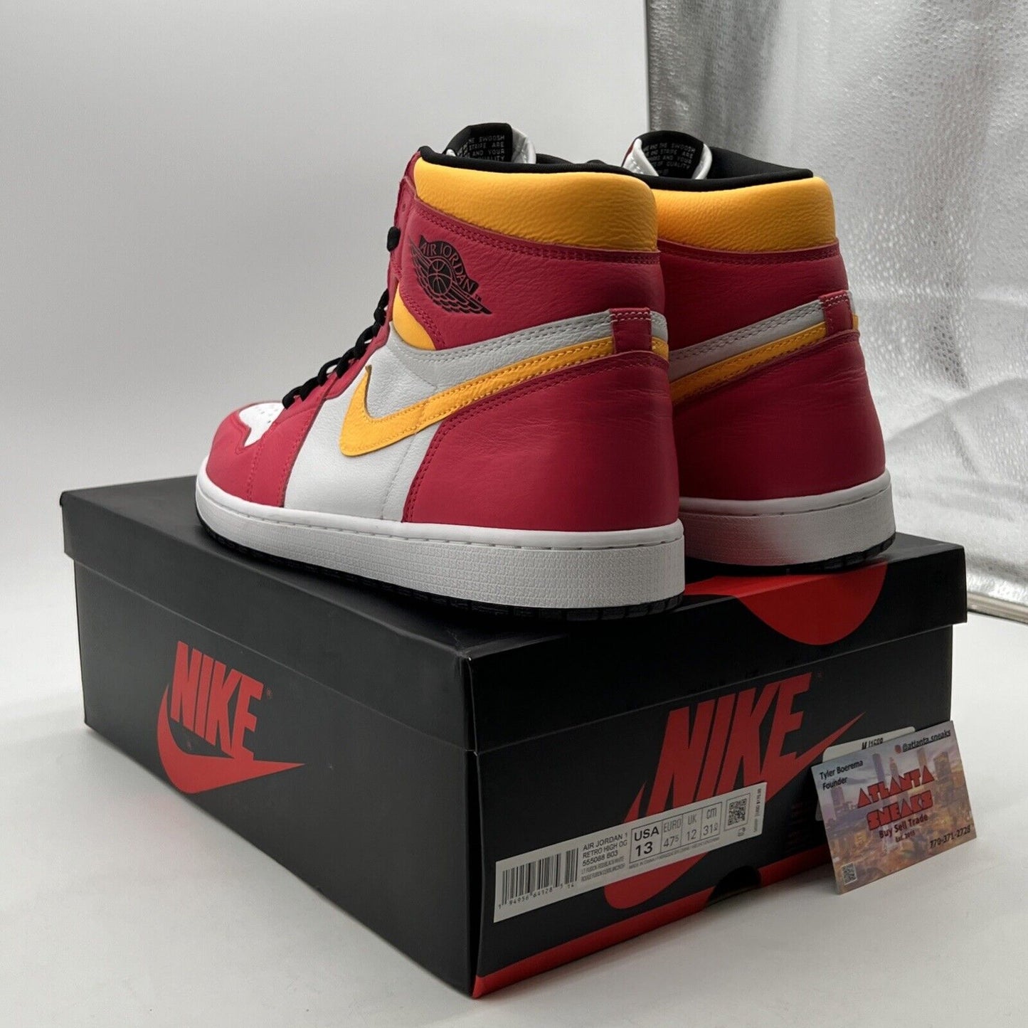 Size 13 - Air Jordan 1 Retro High OG Light Fusion Red 2021 (555088-603)