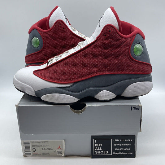 Size 9 - Jordan 13 Red White Grey Black Suede Leather (DJ5982600)