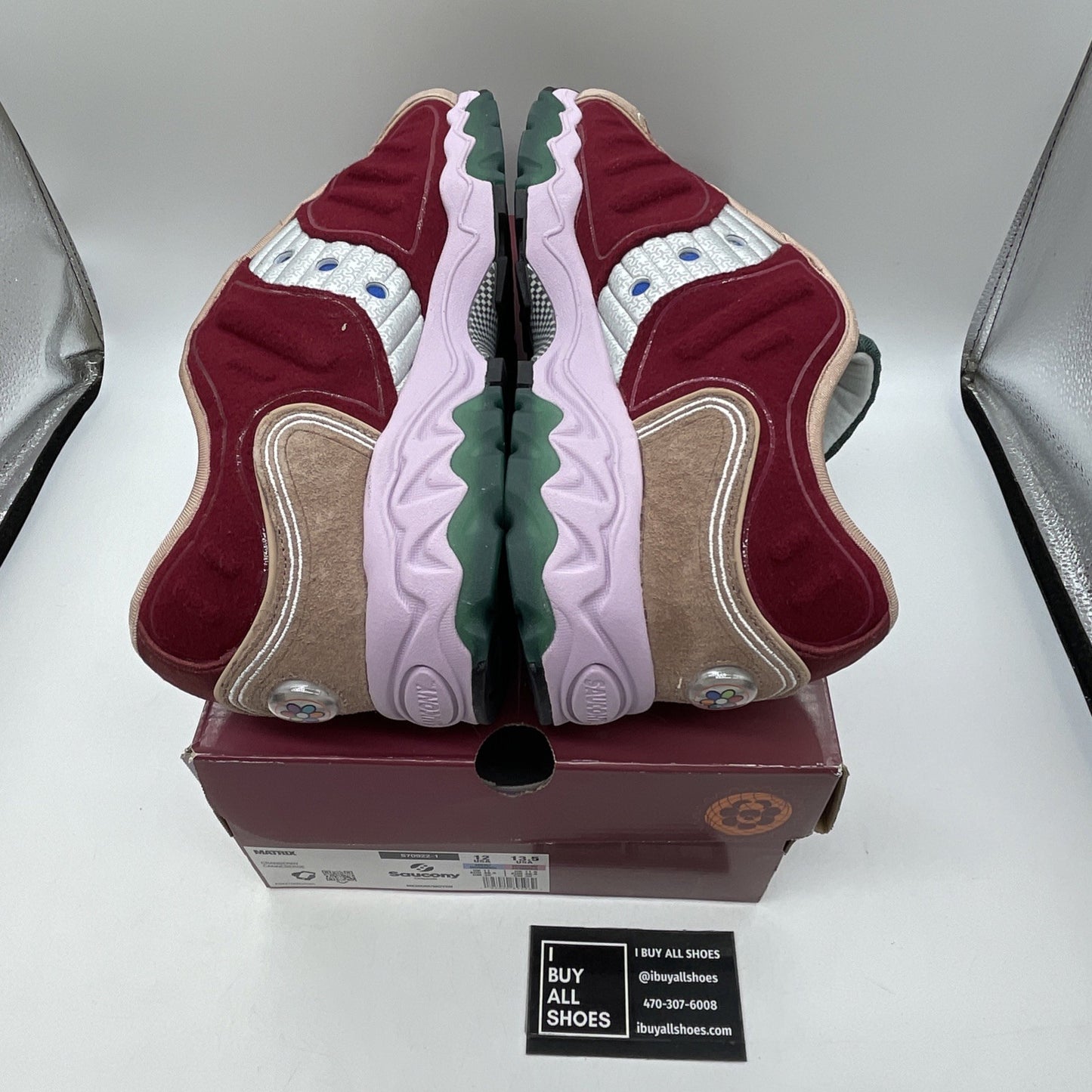 Size 12 - Saucony Jae Tips x Matrix No Shoes In The House Cranberry (S70922-1)
