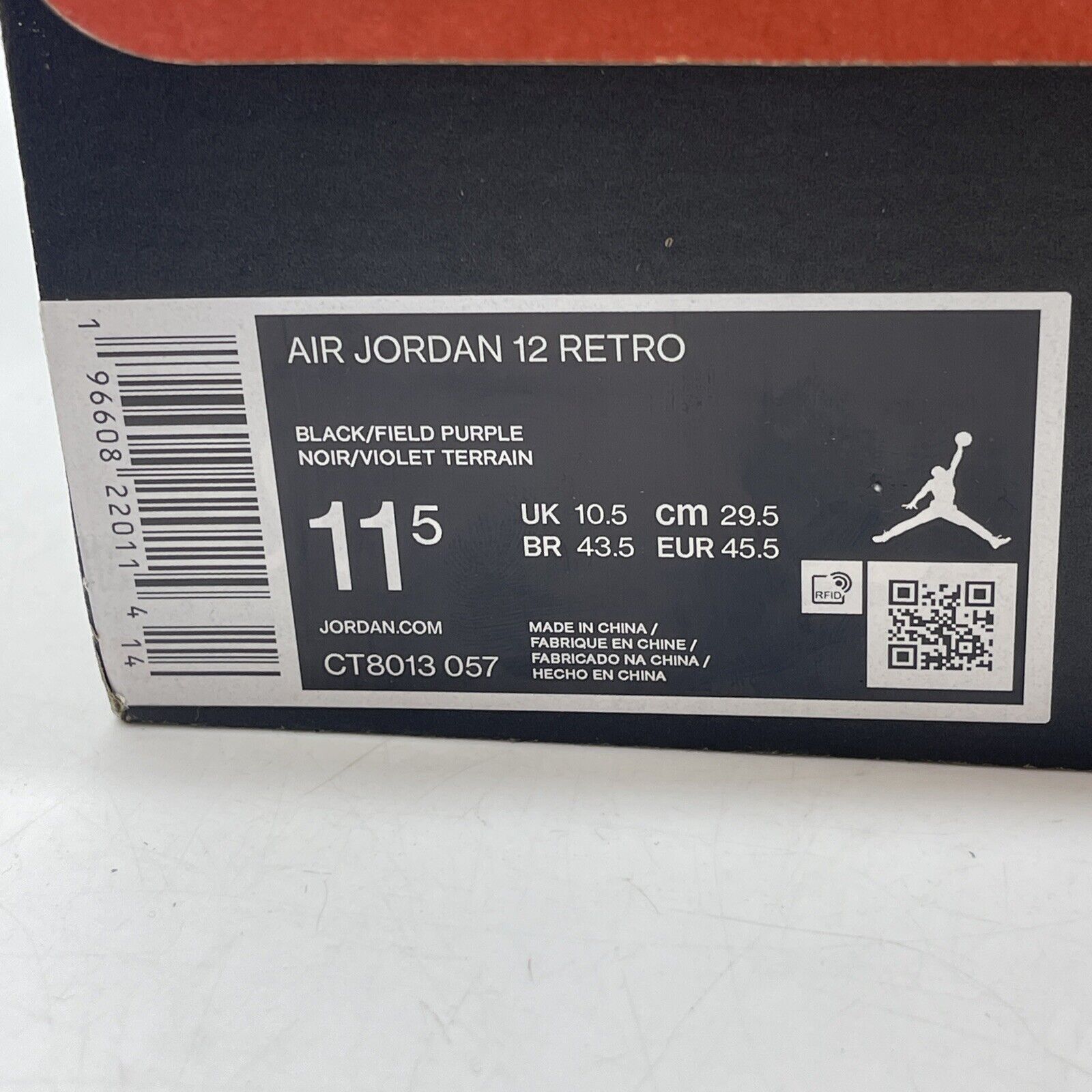Size 11.5 - Jordan 12 Retro Mid Field Purple Gold Black Leather (CT8013-057)