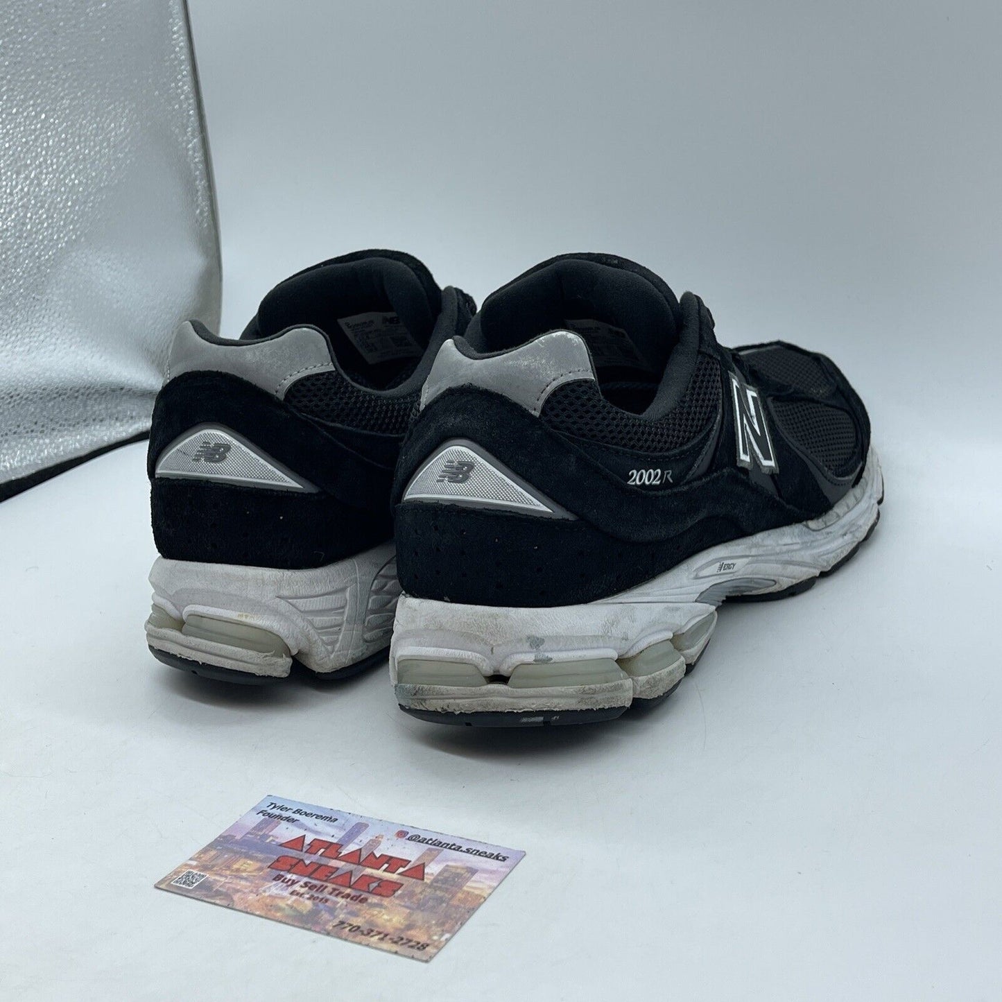 Size 11.5 - New Balance 2002R Black Grey White Leather Suede (M2002RJB)