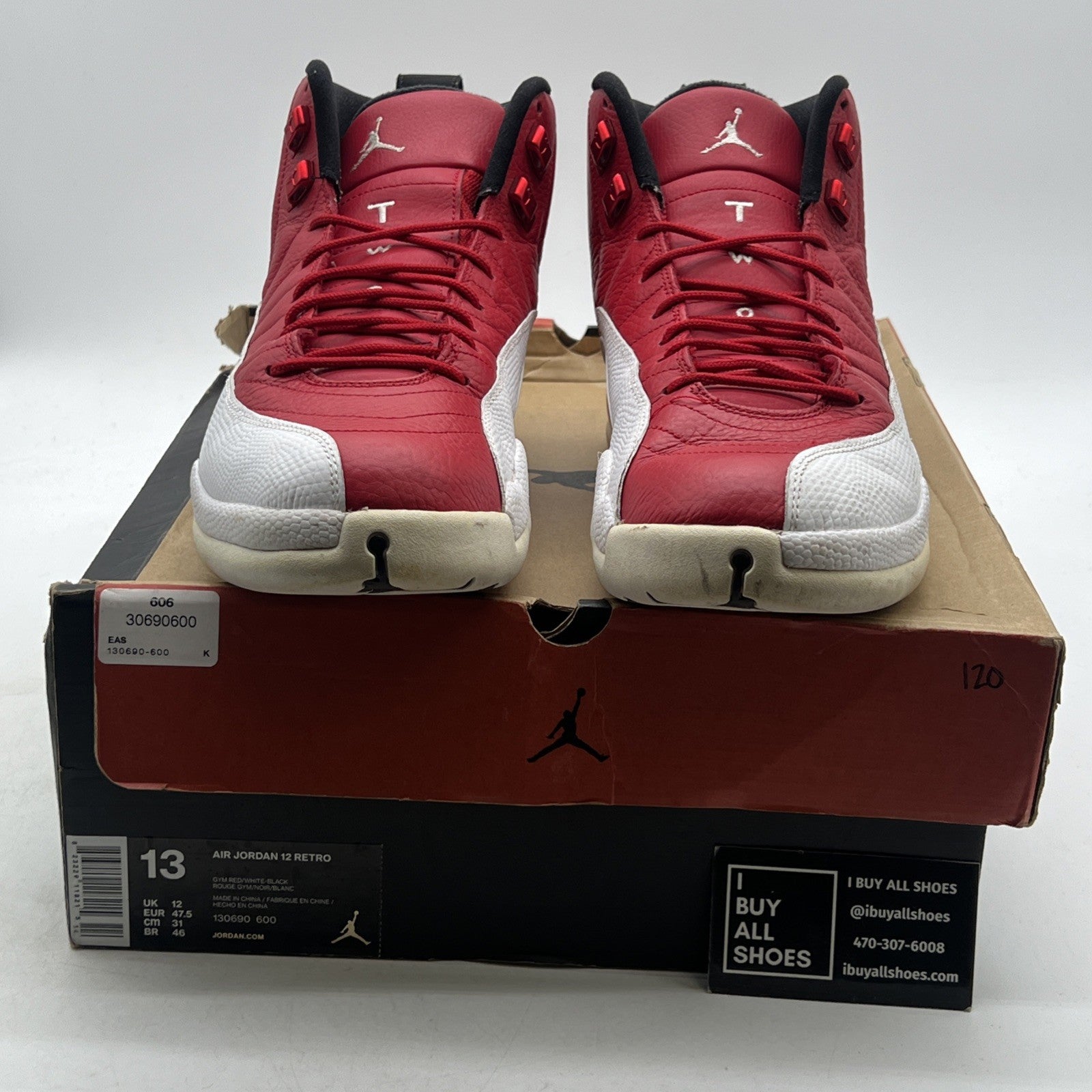 Size 13 - Air Jordan 12 Retro Gym Red (130690-600)