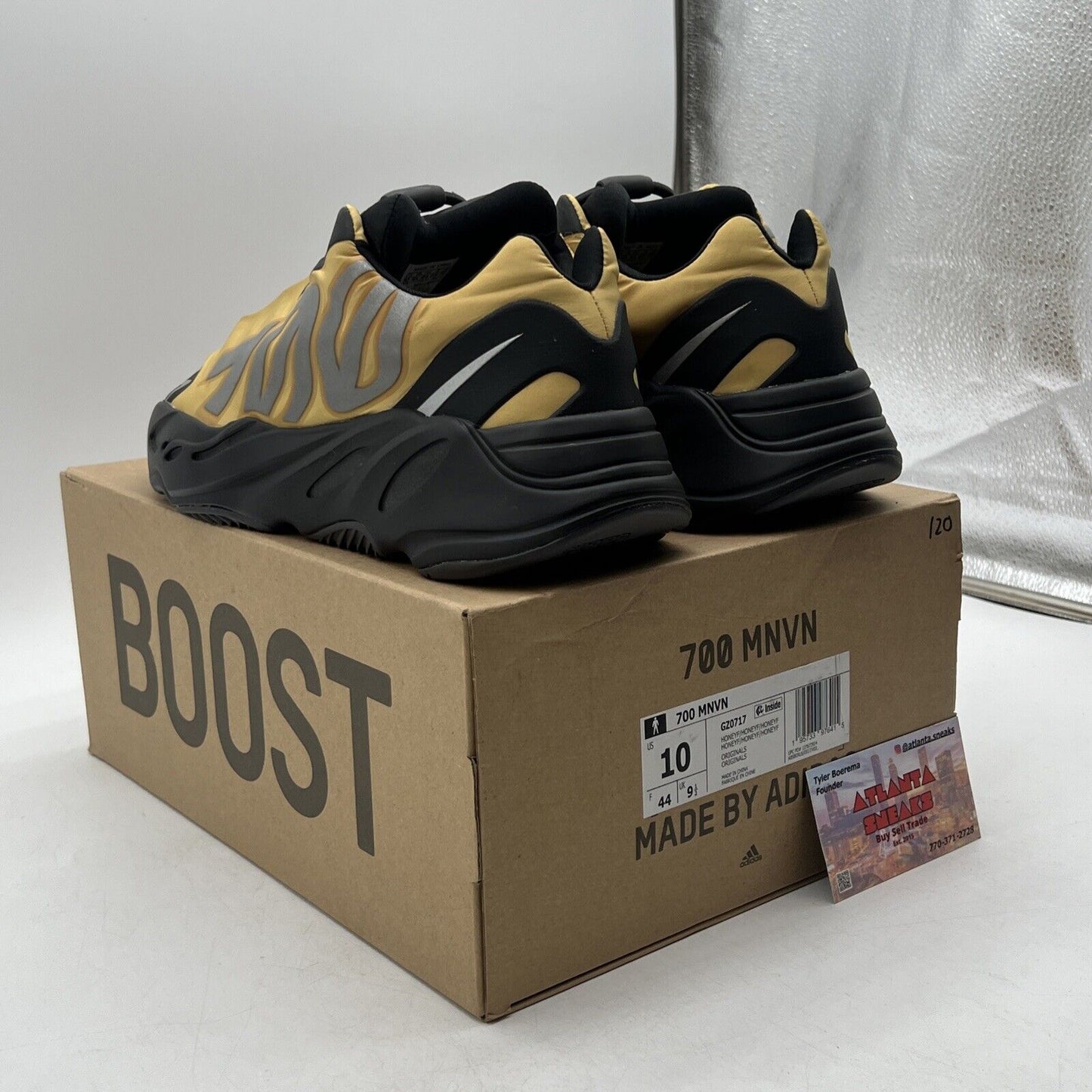 Size 10 - adidas Yeezy Boost 700 MNVN Honey Flux Black (GZ0717)