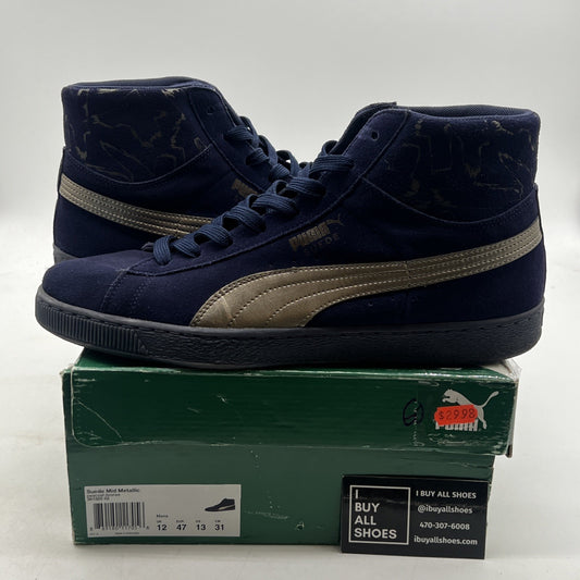 Size 12 - Blue Navy Puma Suede Classic Mid Blue Gum Mid-Top (361505-02)