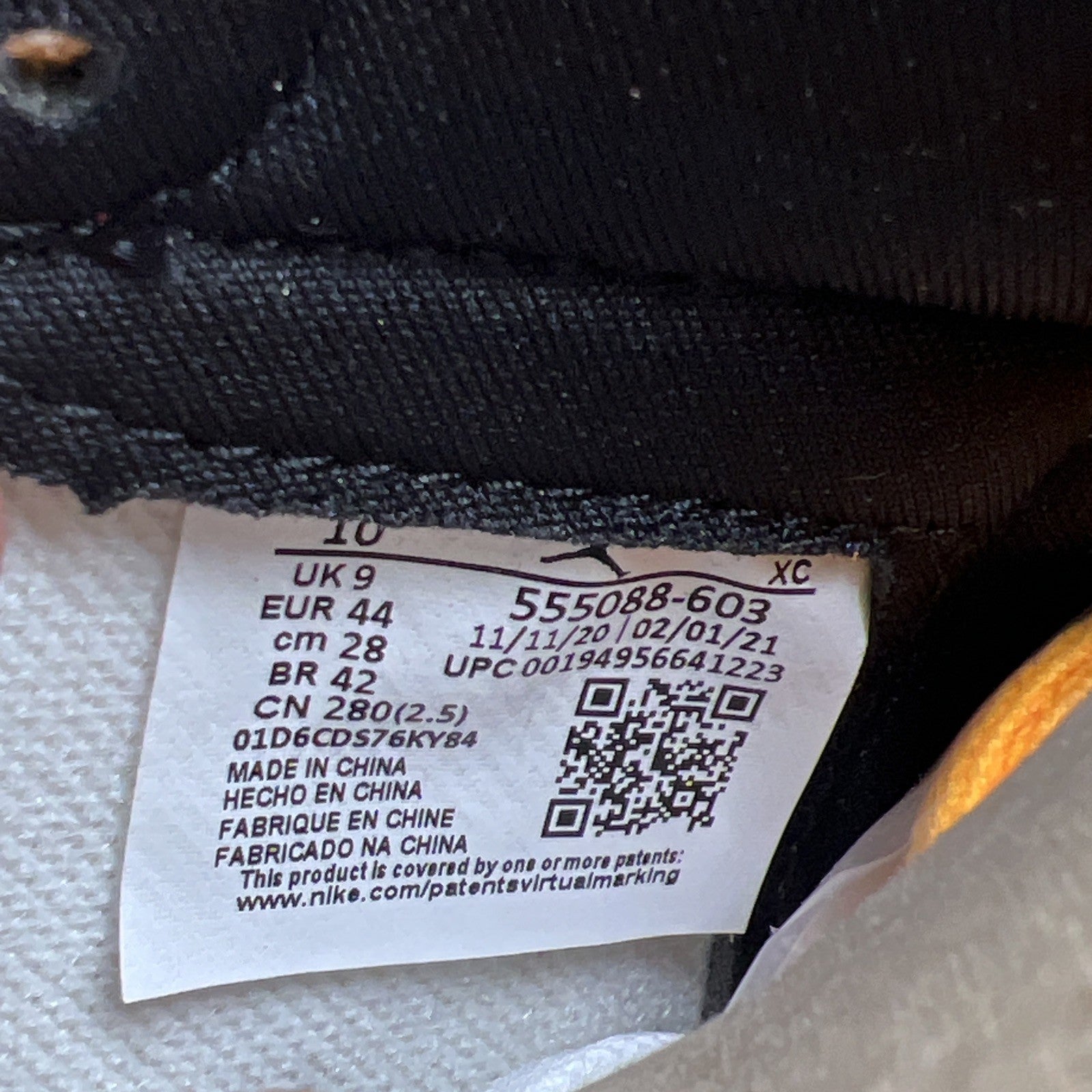 Size 10 - Air Jordan 1 Retro High OG Light Fusion Red 2021 (555088-603)