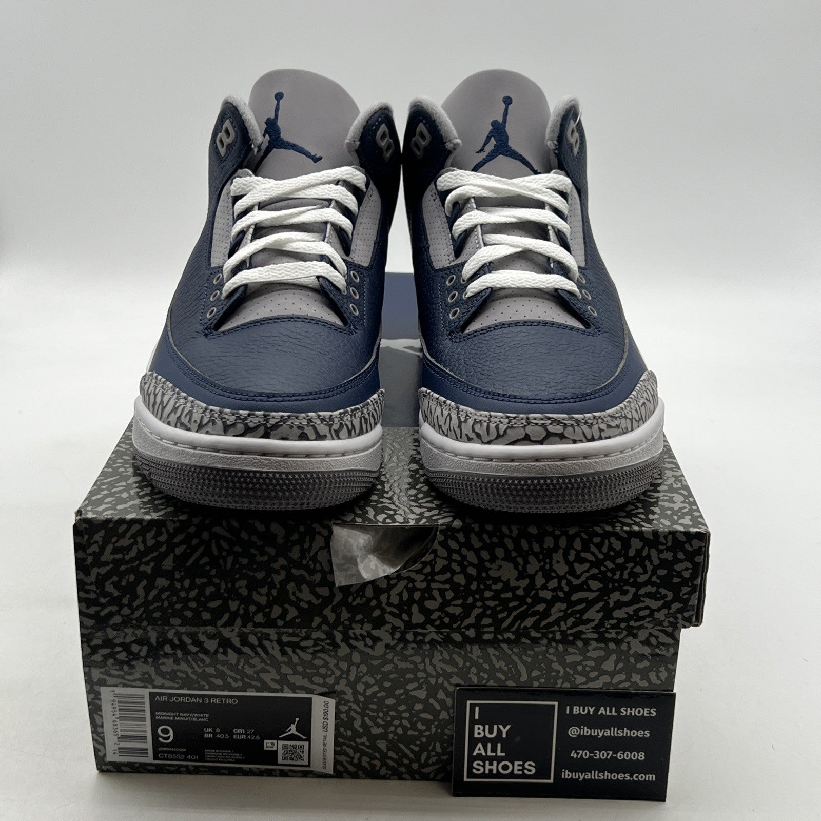 Size 9 - Air Jordan 3 Retro Blue (CT8532-401)