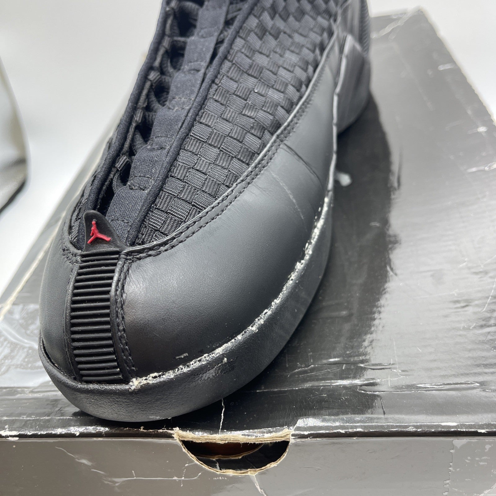 Size 11.5 - Air Jordan 15 Retro 2007 Stealth Black Leather (317111-061)