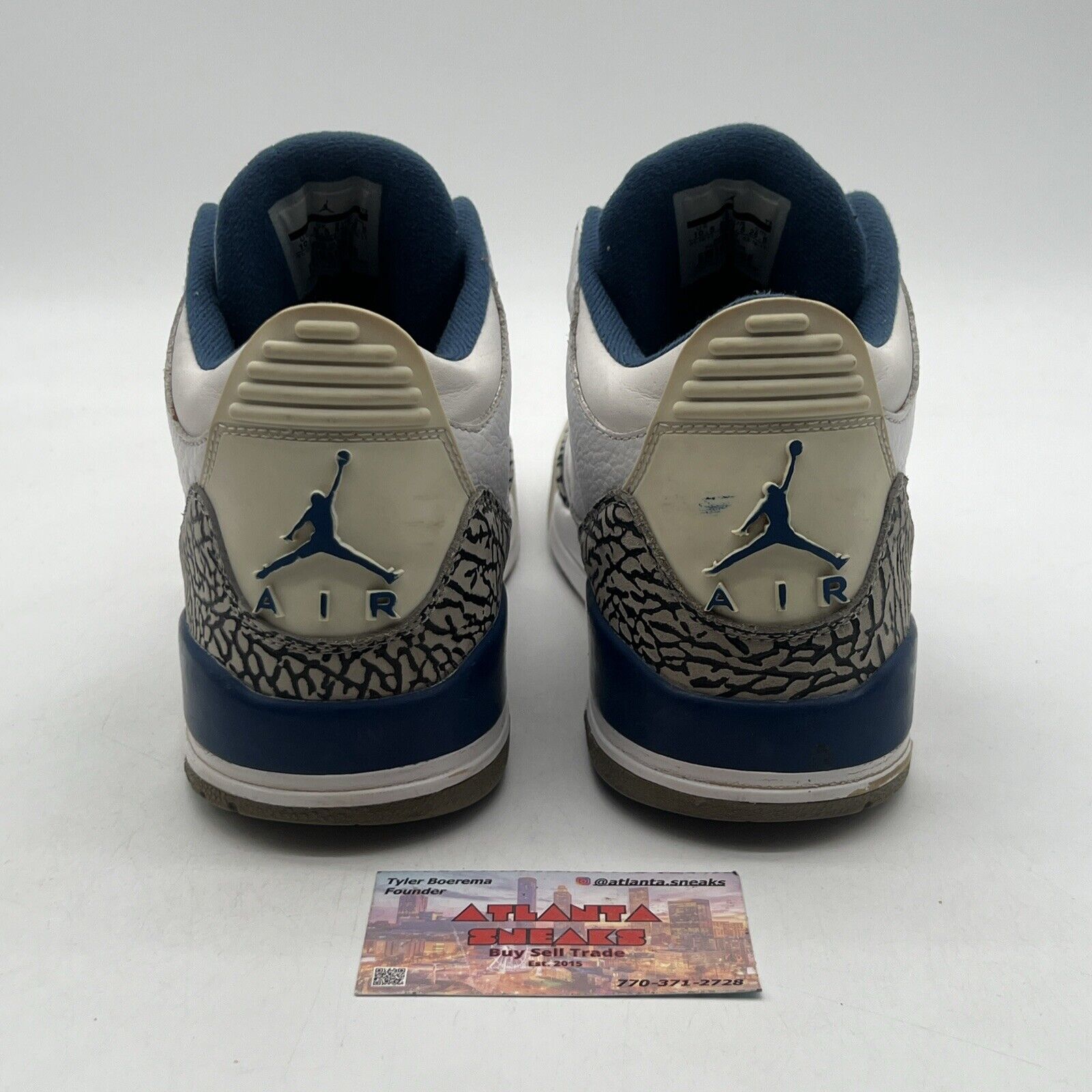 Size 10.5 - Air Jordan 3 Retro 2011 True Blue White Red (136064-104)