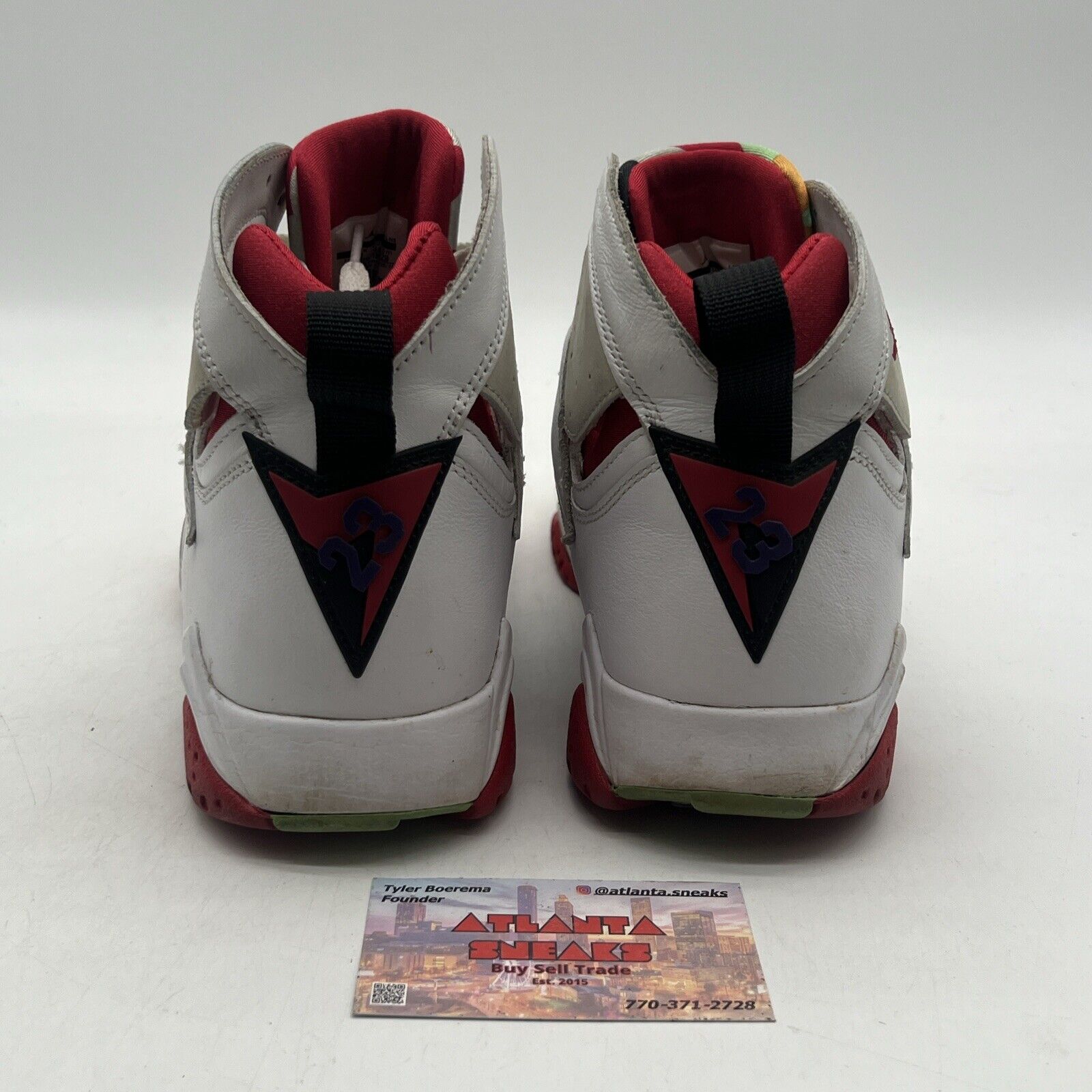 Size 10 - Air Jordan 7 Retro 2015 Hare White Tan Suede Red (304775-125)