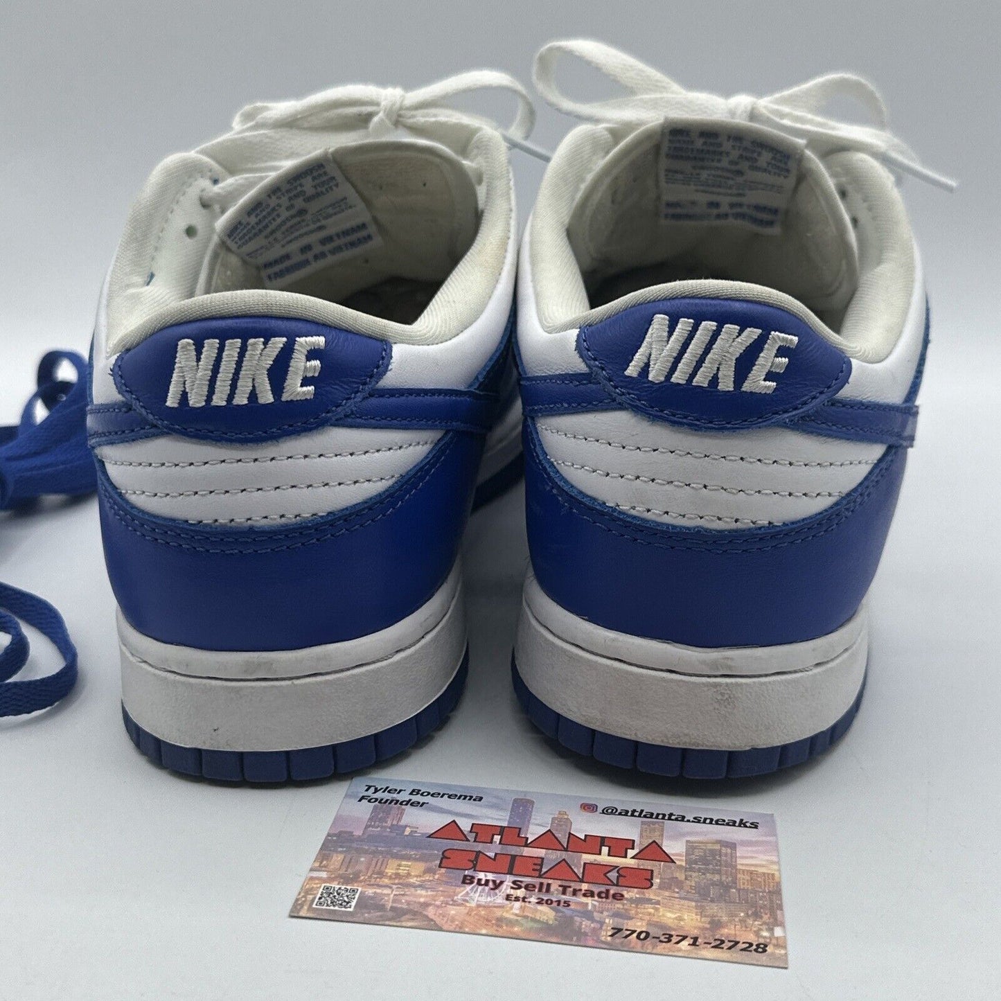 Size 10.5 - Nike Dunk Low Retro SP Kentucky 2020 White Blue Premium Leather OG