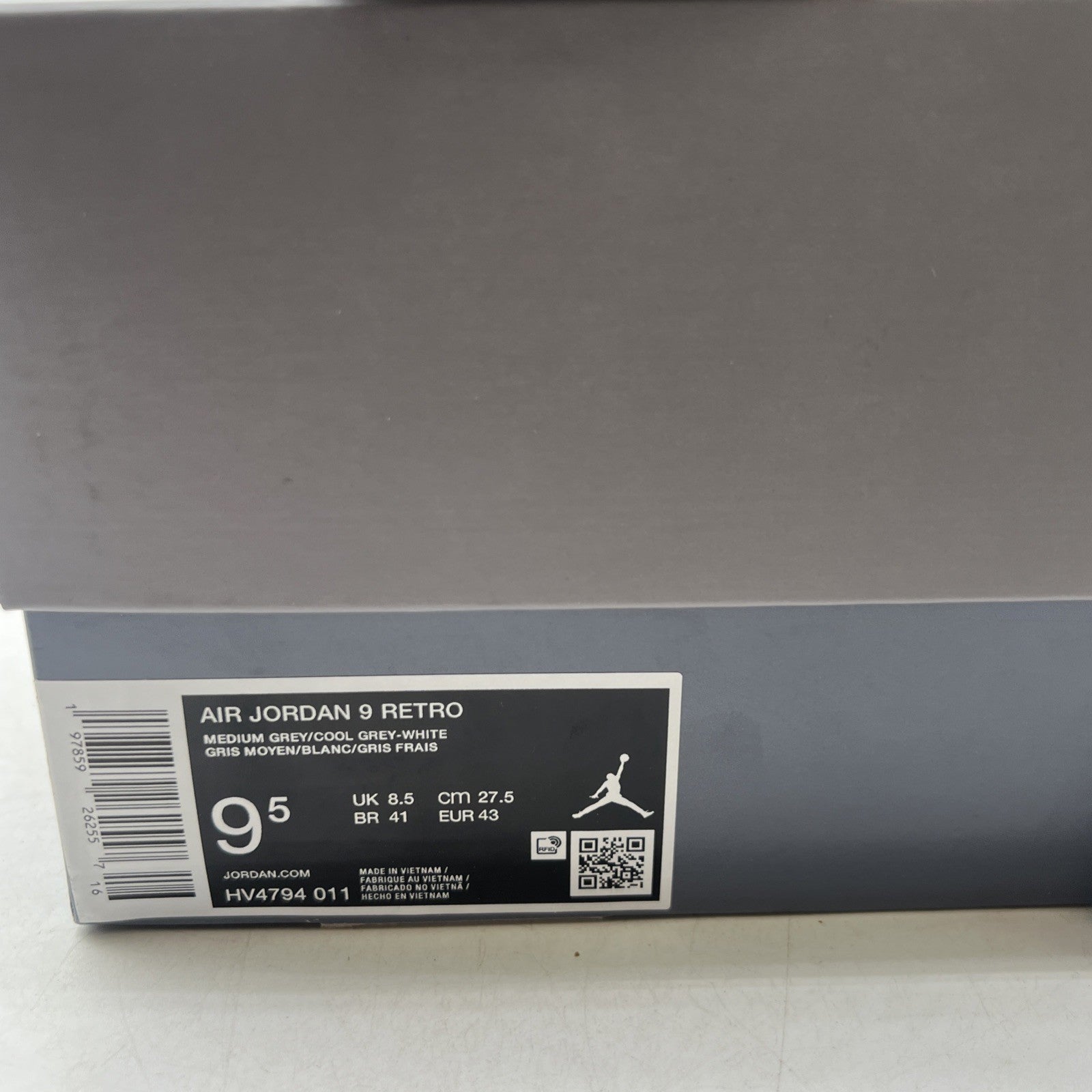 Size 9.5 - Air Jordan 9 Retro 2025 Cool Grey (HV4794-011)