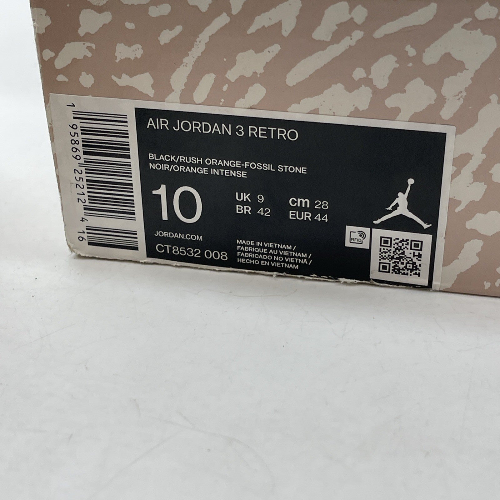 Size 10 - Jordan 3 Retro Mid Desert Elephant Black Brown Suede (CT8532-008)