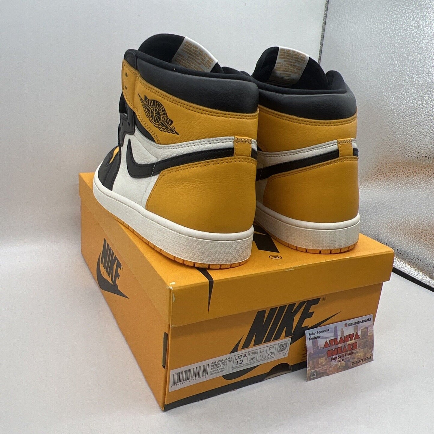 Size 12 - Jordan 1 Retro OG High Yellow Toe Brand New Og All